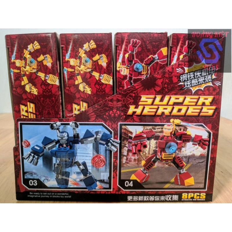 Đồ chơi Lego Minifigure Super Heroes Iron man robot MK36,MK17,MK2,MK50 ZIMO ZM534