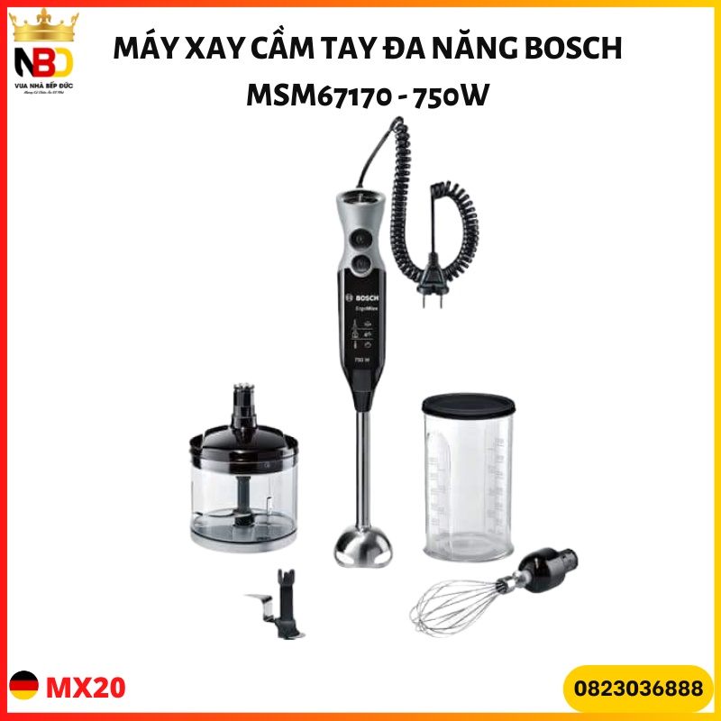 MÁY XAY CẦM TAY ĐA NĂNG BOSCH MSM67170 - 750W