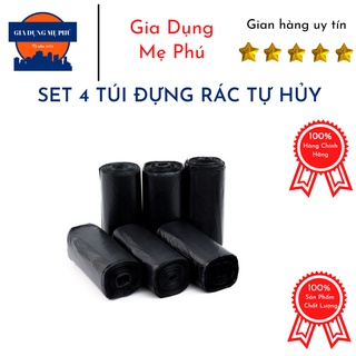 SET 4 CUỘN TÚI ĐỰNG RÁC ĐEN 500G LOẠI LỚN