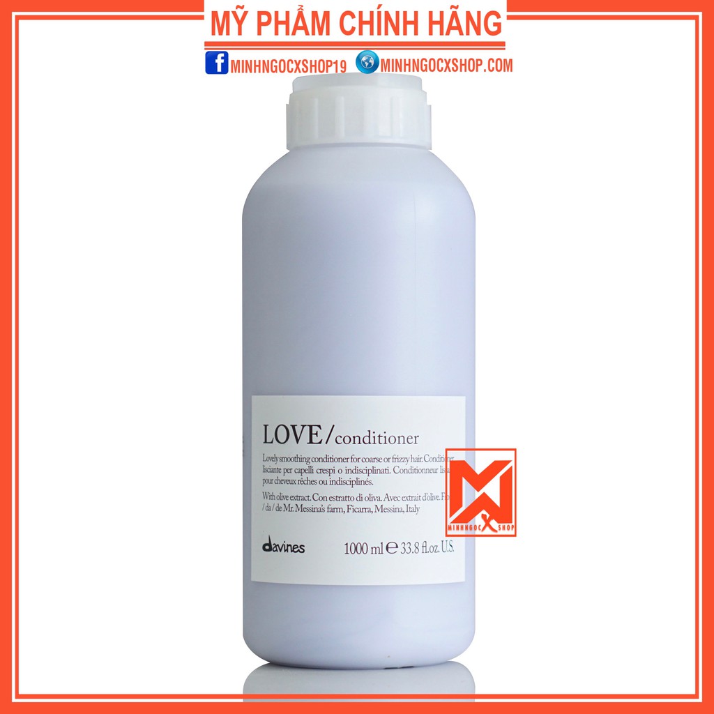 Dầu xả siêu mượt DAVINES LOVE SMOOTHING 1000ml chính hãng