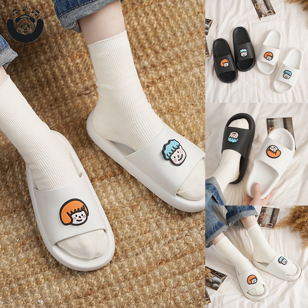 Dép đi trong nhà [Lù Store ] Dép bánh mì hình chibi dễ thương, 3 màu đen, cam, kem, size từ 36-40 CFH