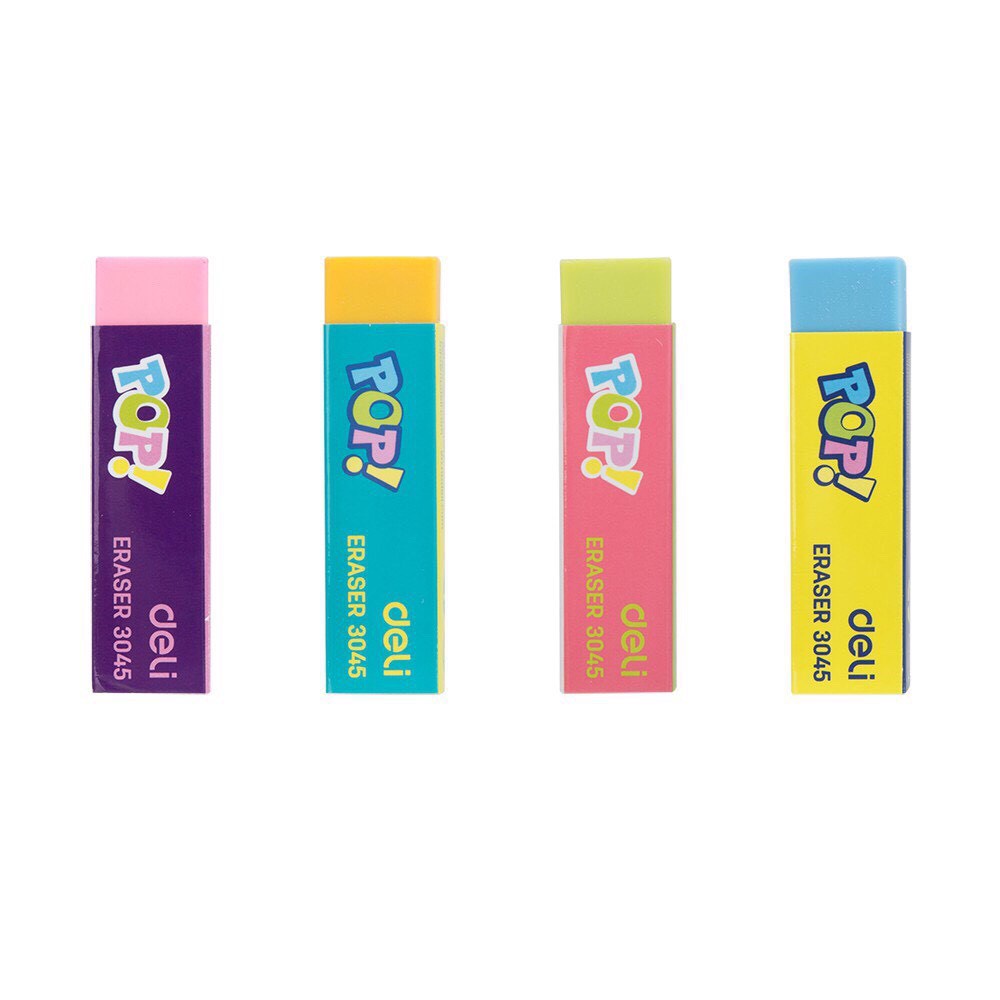Gôm tẩy Deli 3045, Tẩy sắc màu Deli pop chính hãng - Đức Huy Store
