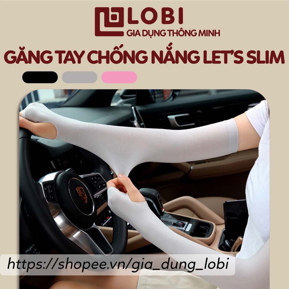 Găng tay chống nắng hàn quốc xỏ ngón let's slim đủ màu dày dặn ngăn tia uv (1 đôi)