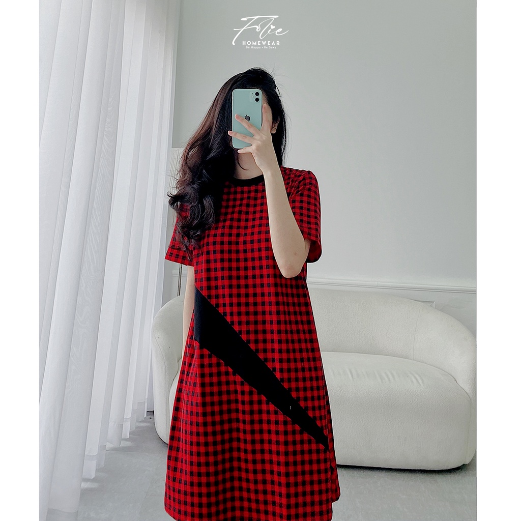 [Chính hãng]FolieHomewear Đầm suông mặc nhà chất liệu thun cotton FD32.1 | BigBuy360 - bigbuy360.vn