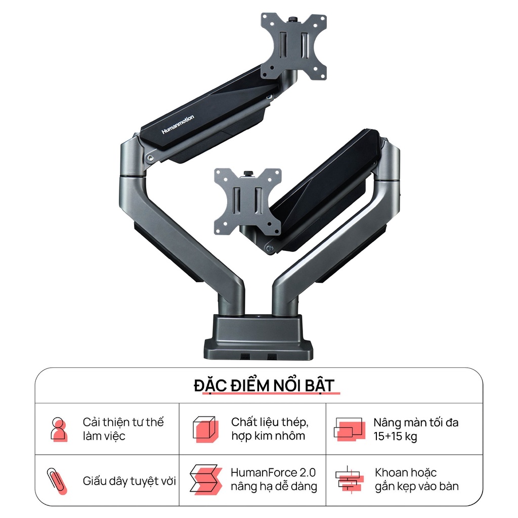 Giá đỡ màn hình Human Motion T9-2