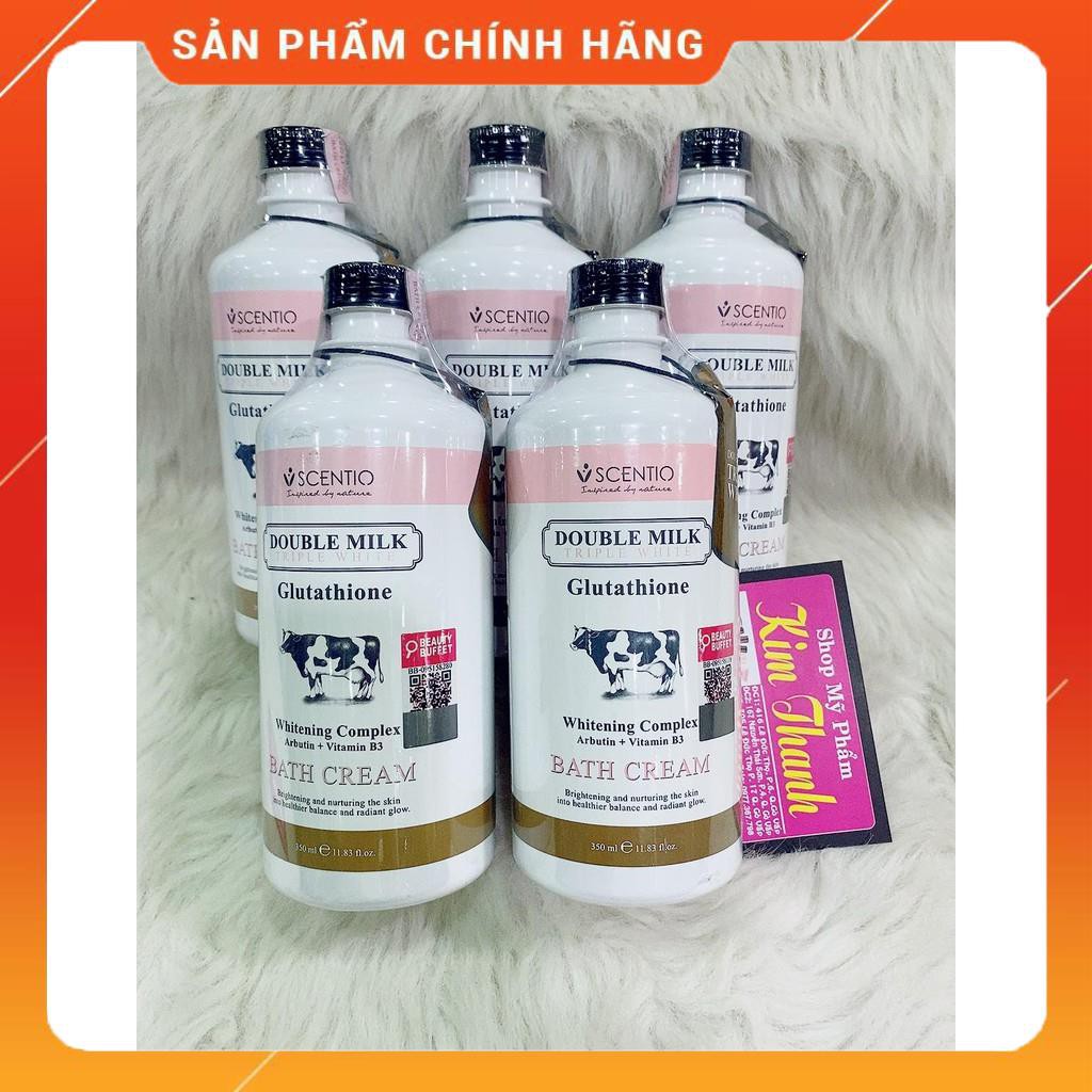 Kem tắm trắng da Scentio Double Milk 350ml Thái Lan