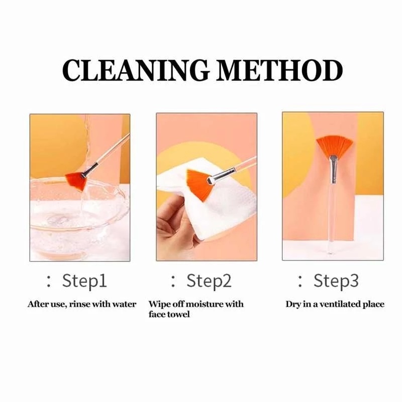 [Hàng mới về] Cọ trang điểm đầu hình quạt thoa mặt tạo mặt nạ chuyên dụng