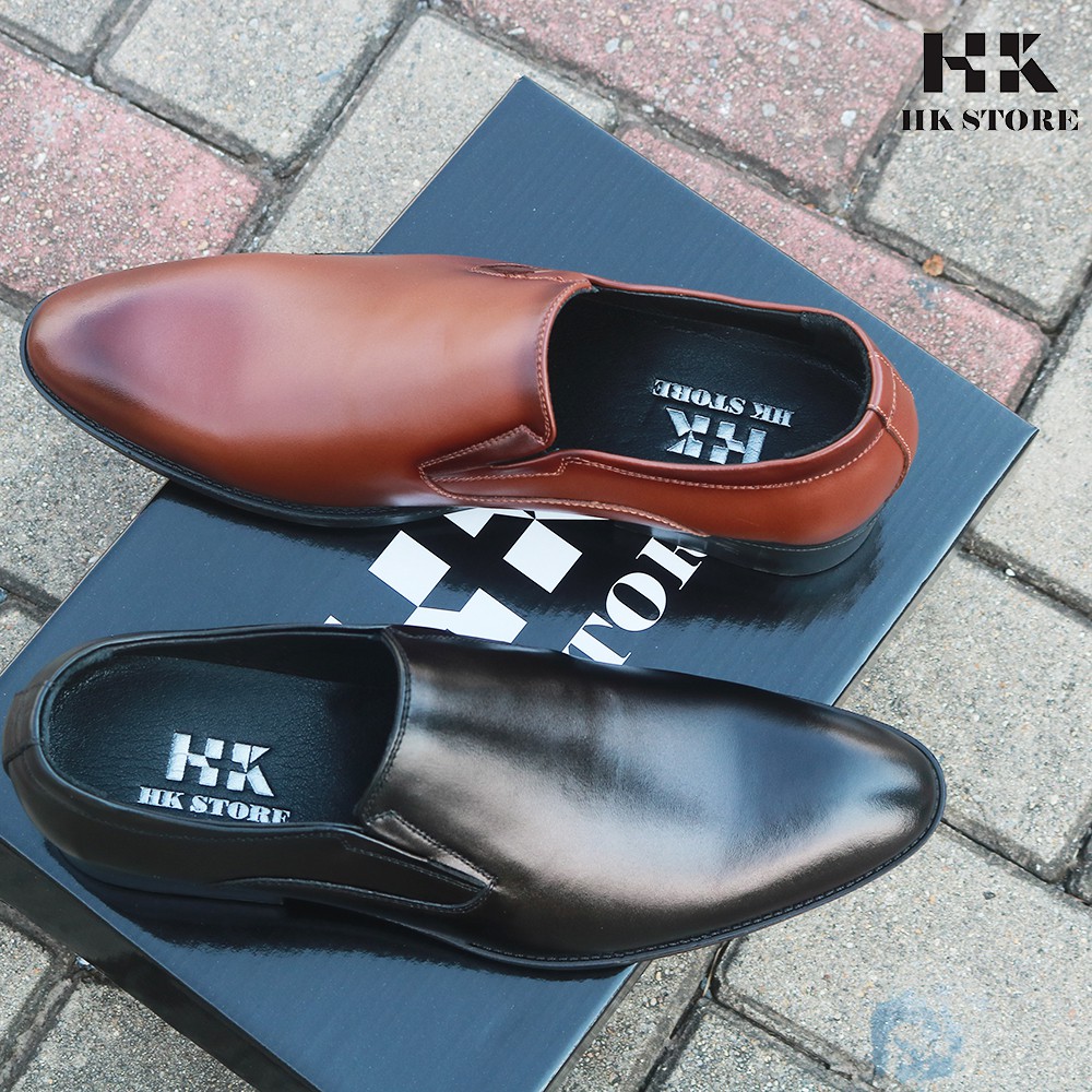 GIÀY TÂY NAM DA BÒ XỊN ❤️ HK.STORE ❤️ hàng cao cấp - da bò thật 100% kiểu dáng đơn giản kết hợp quần áo vô cùng dễ dàng.