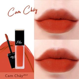 Son kem lì không chì pilar màu cam cháy 07