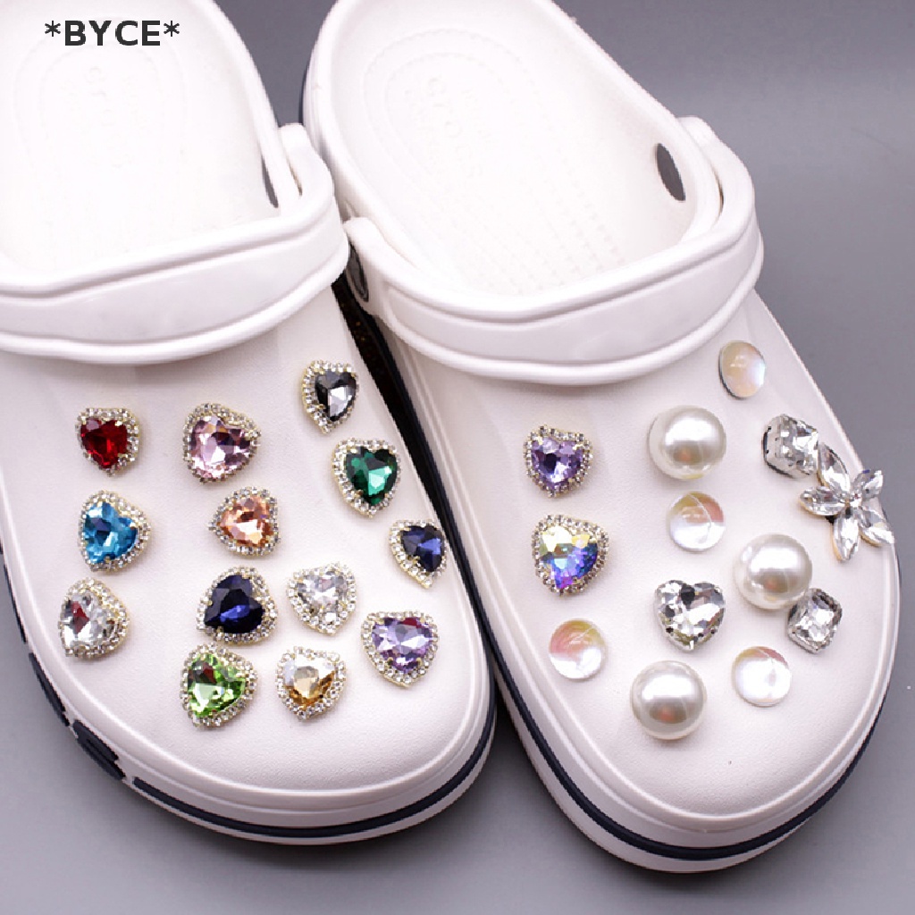 [BYCE] Bộ 50 Phụ Kiện Trang Trí Giày Croc Bằng Kim Loại Đính Đá