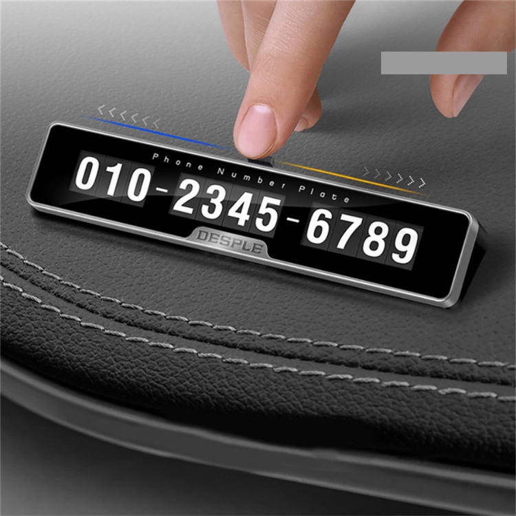 Bảng ghi số điện thoại trang trí xe ô tô phong cách Hàn Quốc