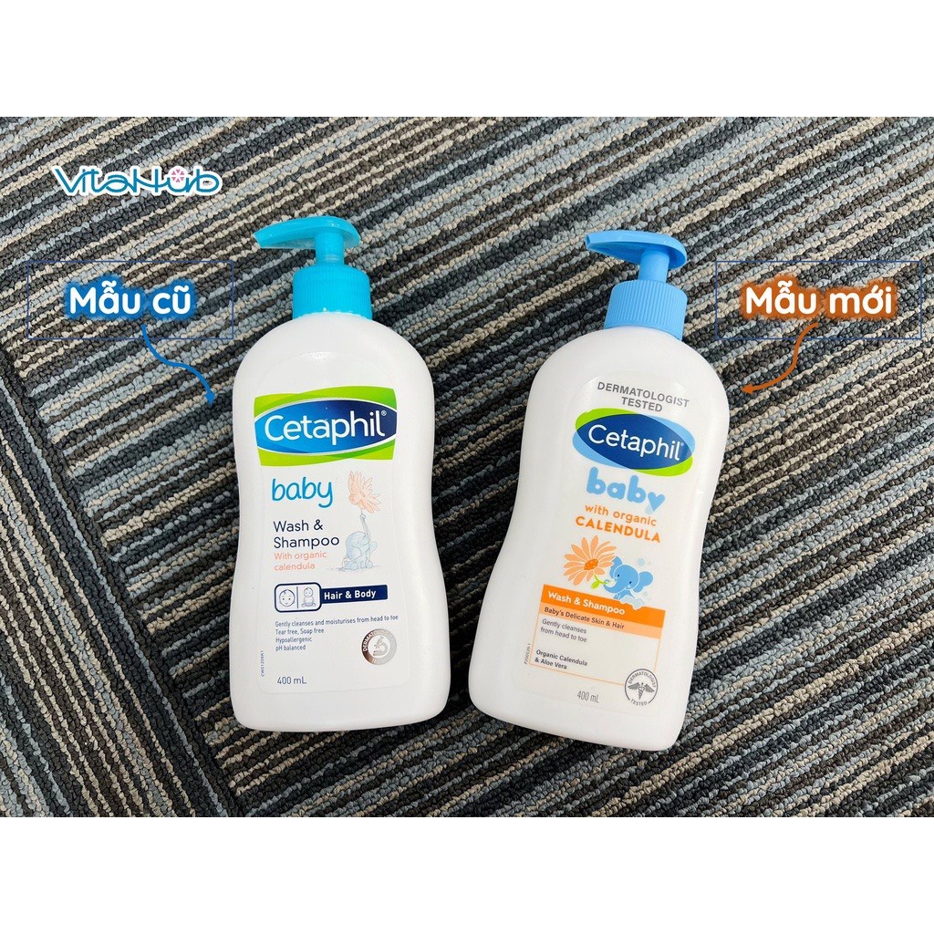Sữa tắm gội dịu nhẹ cho bé Cetaphil Baby Wash &amp; Shampoo 400ml &amp;230 ml [ CHÍNH HÃNG ] Centaphi