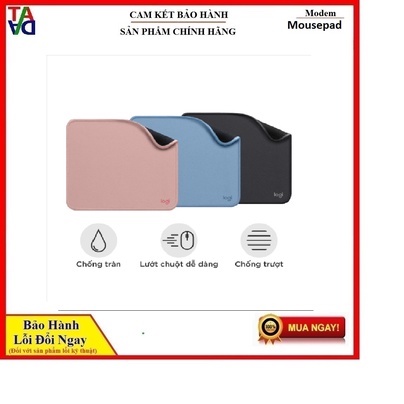 Bàn di chuột - tấm lót chuột Logitech Mousepad Studio Series - Đế cao su chống trượt lướt dễ dàng, bền bỉ, nhỏ gọn