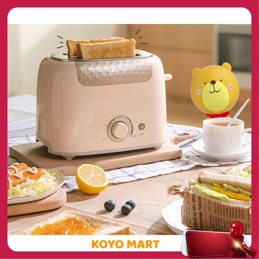 Máy nướng bánh mì Bear DSL-601, làm bánh mì lát, máy làm bữa sáng tiện lợi, độ bền cao
