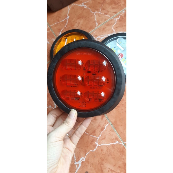 Đèn hậu  tròn xe tải chạy chung điện 12_24v