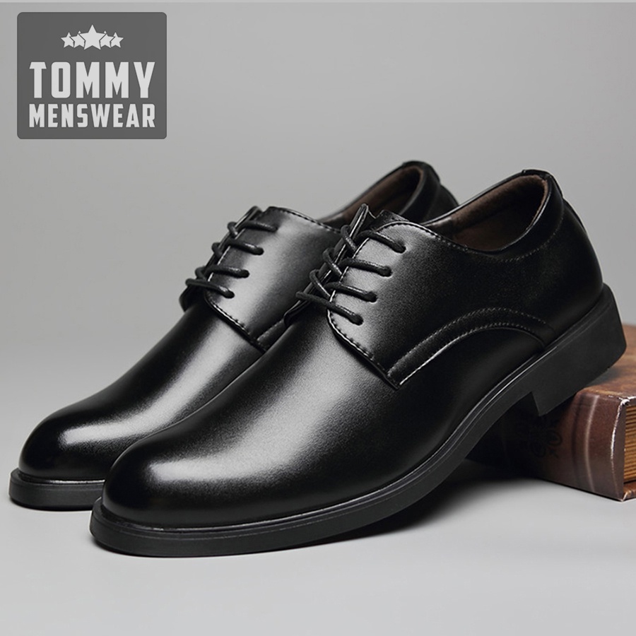 Giày Nam Đen Đẹp Chính Hãng Buộc Dây TOMMY Giày Công Sở Nam Cao Cấp Hàn Quốc GD55