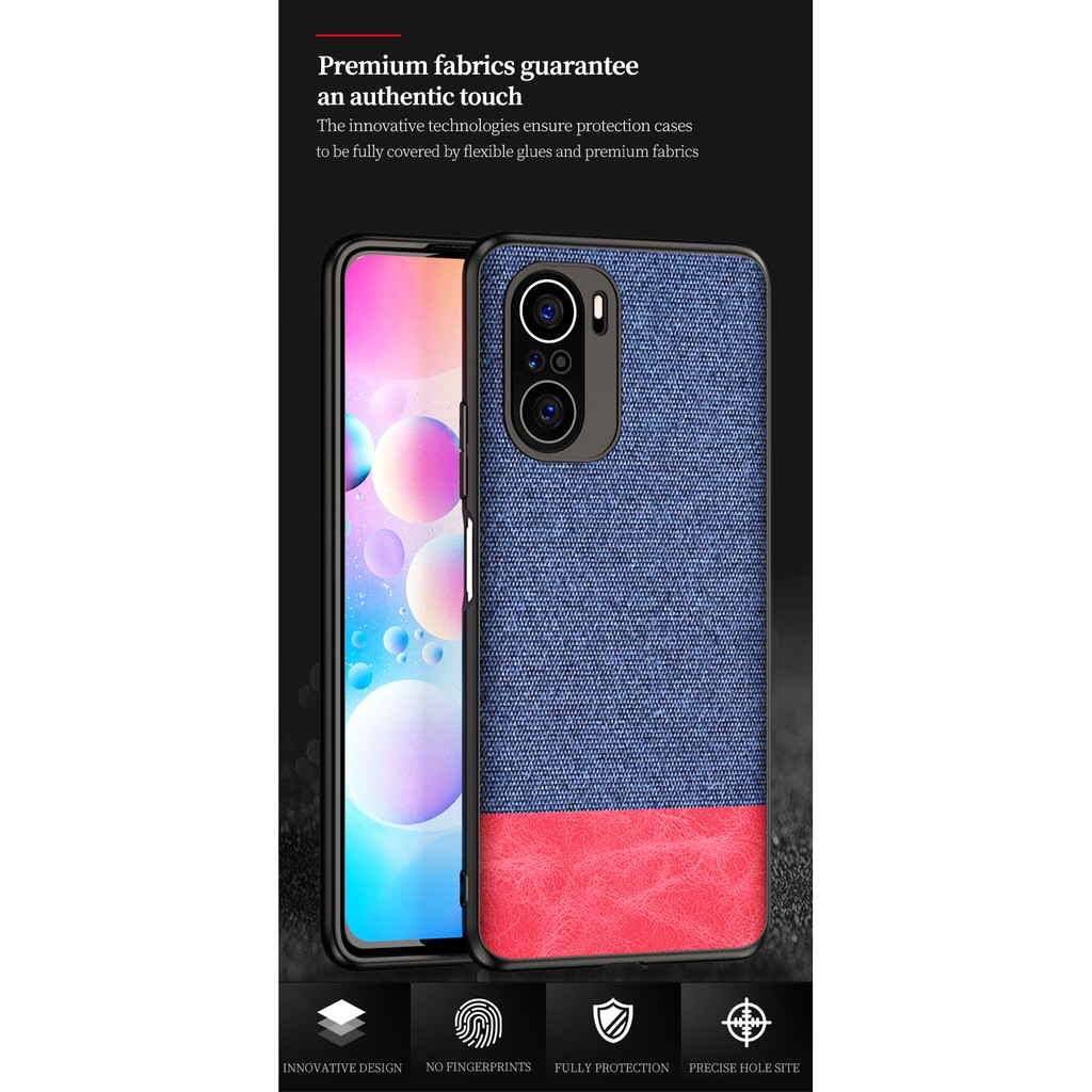Ốp lưng Poco F3 / Redmi K40 / K40 Pro dùng chung chống sốc vải da thời trang cao cấp