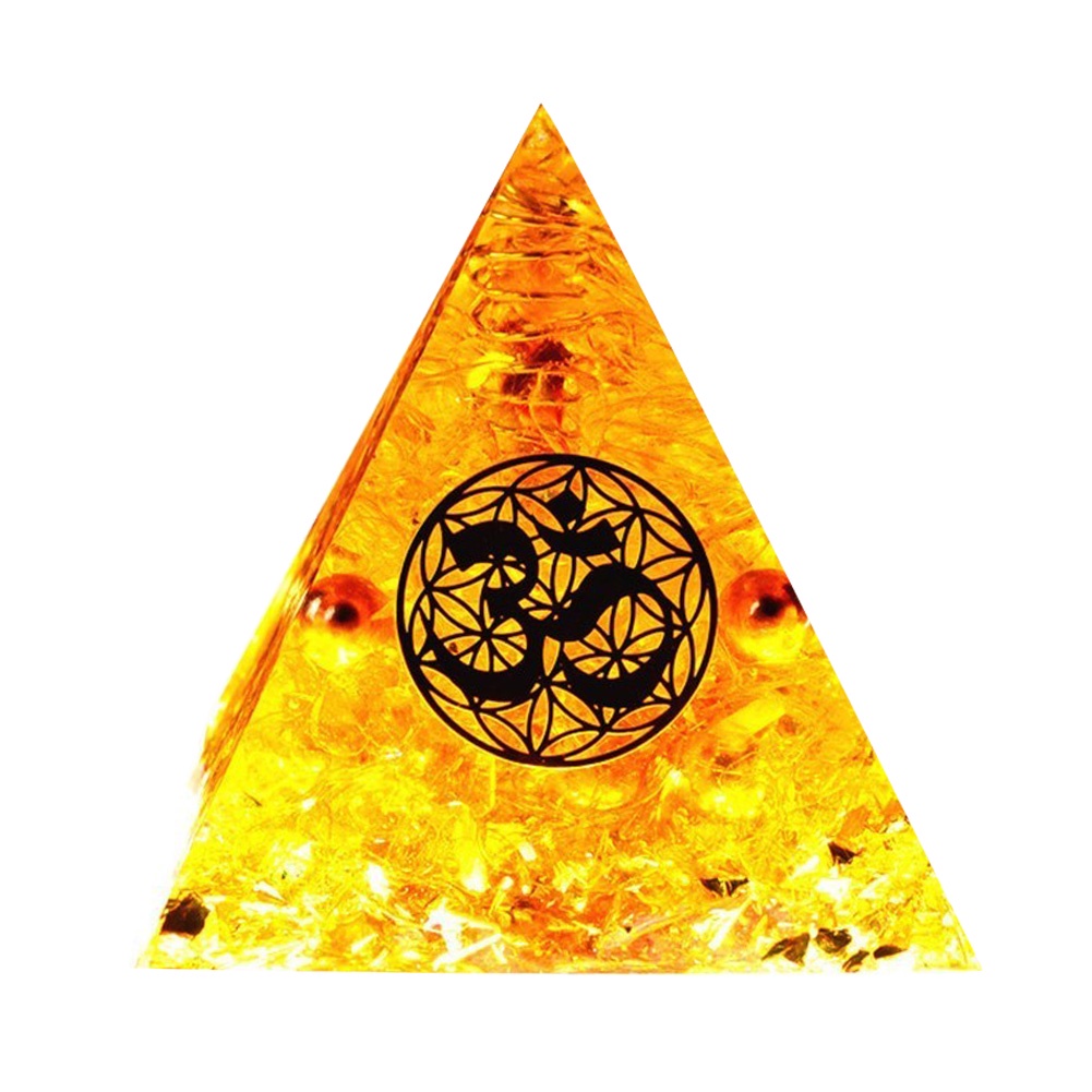 1 Máy Phát Điện Năng Lượng Kim Tự Tháp Orgone Thạch Anh Tím Peridot Tự Nhiên Pha Lê Chữa Bệnh Orgonite