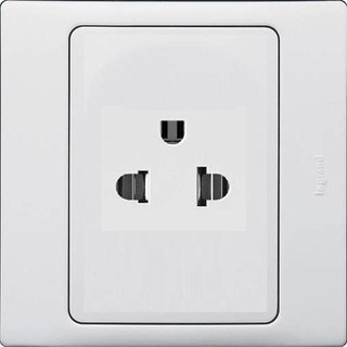 Ổ cắm 3 cực chuẩn Âu-Mỹ 16A 2P+E- 250V~, màu trắng