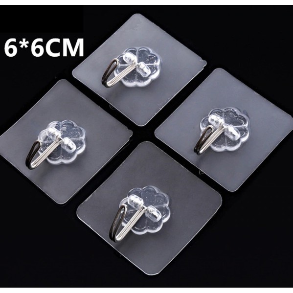 Combo 10 móc dán tường siêu chắc chắn 6x6cm , MÓC DÁN THẦN THÁNH siêu chịu lực sản phẩm vô cùng tiện dụng