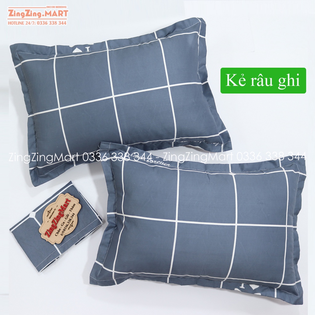 Vỏ gối Cotton poly 50x70cm có khóa kéo chắc chắn, được chọn mẫu ( Có video) | BigBuy360 - bigbuy360.vn