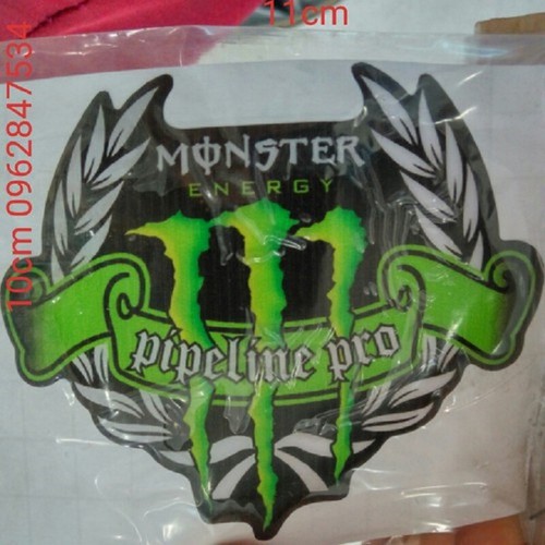 Logo tem nổi monster mẫu mới - Vindecal BD