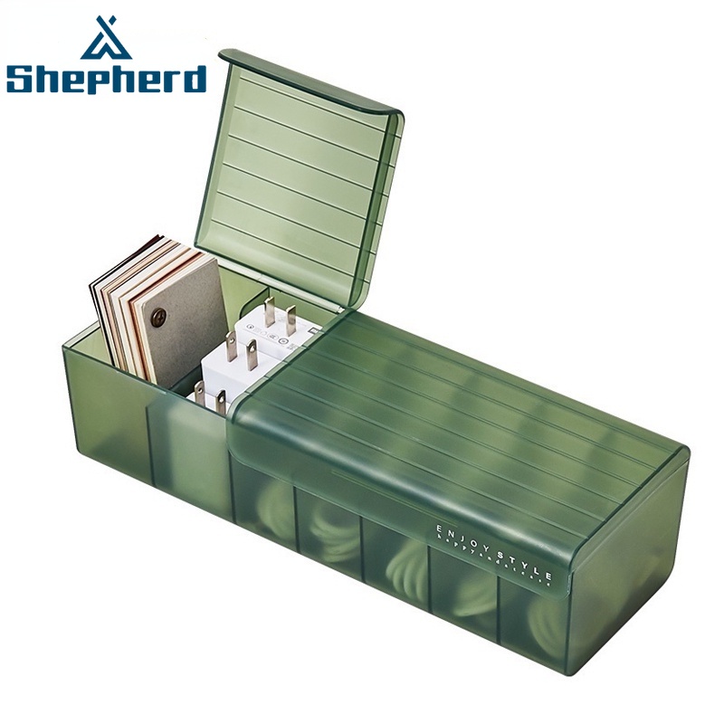 Hộp Shepherd bằng PP nắp lật thiết kế bán trong suốt đựng dây cáp dữ liệu