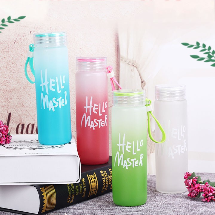 [FLASH SALES] BÌNH NƯỚC THỦY TINH HELLO MASTER 400ML