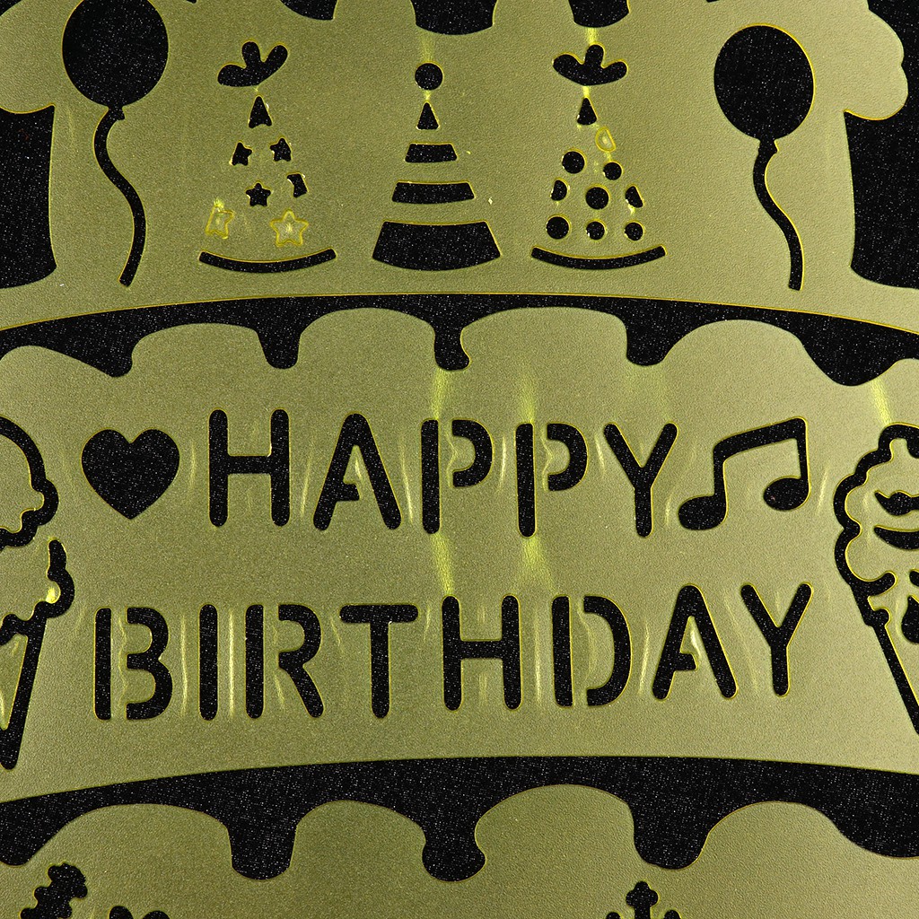 Khuôn vẽ bánh sinh nhật dễ thương kích thước 22cmx20cm