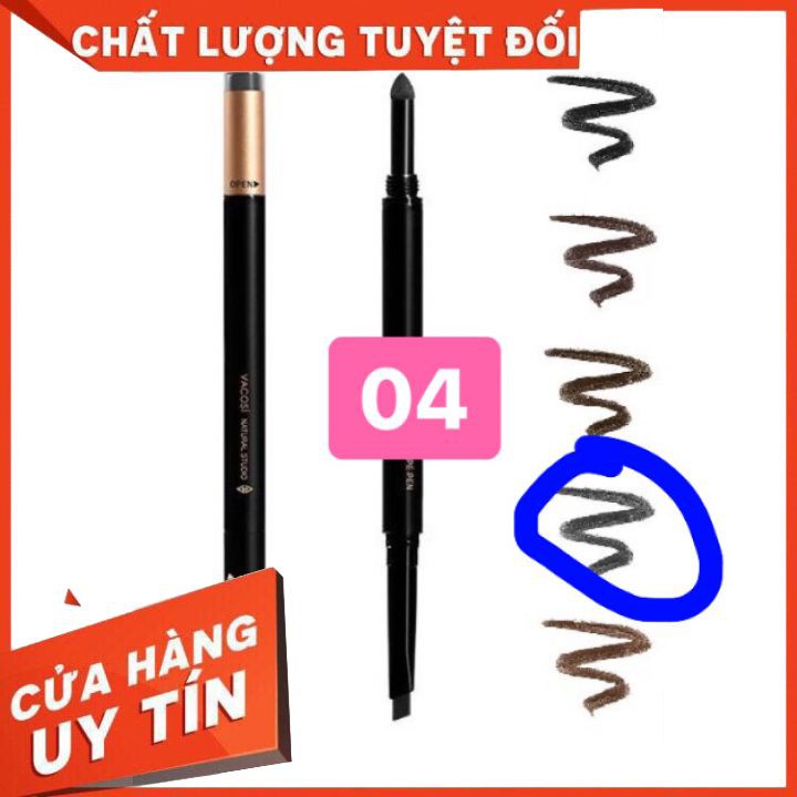 [chính hãng] Chì Kẻ Mày Định Hình Đa Năng Vacosi Dual Eyebrow Shape Pen  chất chì mịn giữ màu lâu trôi