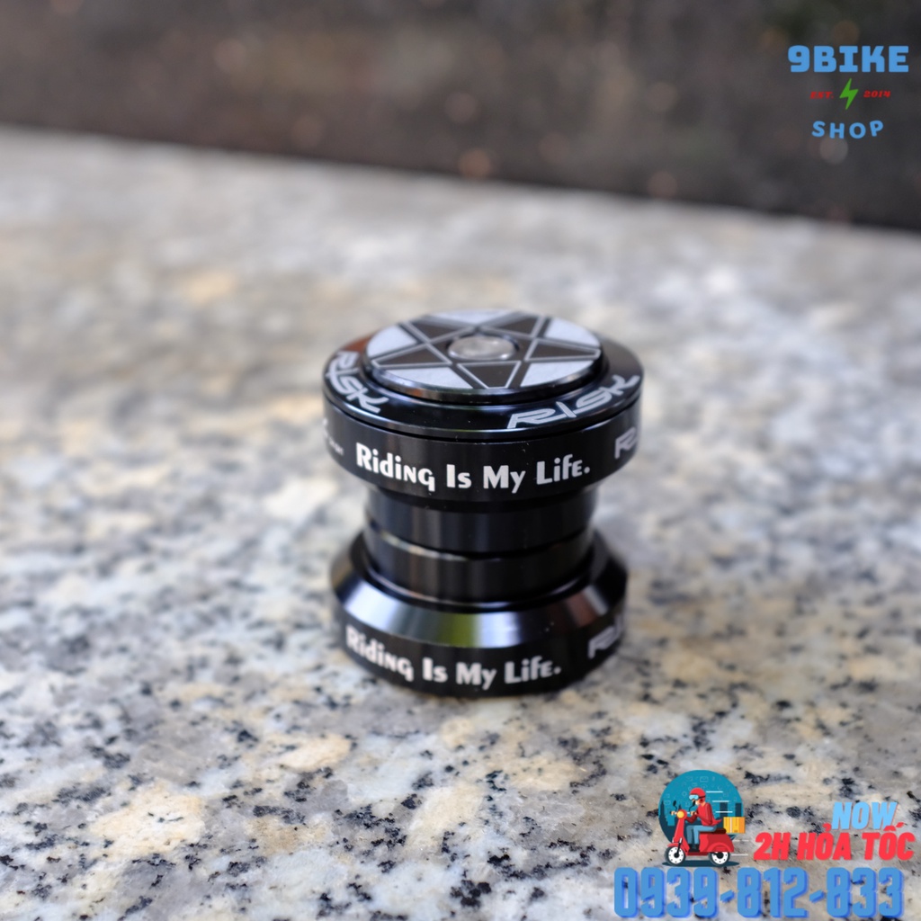 Bộ chén cổ hiệu Risk xe đạp leo núi fixgear bạc đạn nhôm 34mm cổ nổi