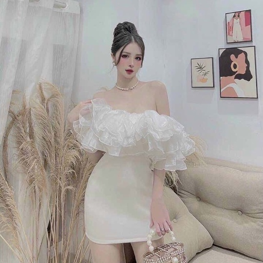 Đầm nữ ngắn ôm body dự tiệc màu váy trắng, hồng, đen đầm nữ xinh cá tính sexy dự tiệc thời trang nữ Arava | BigBuy360 - bigbuy360.vn