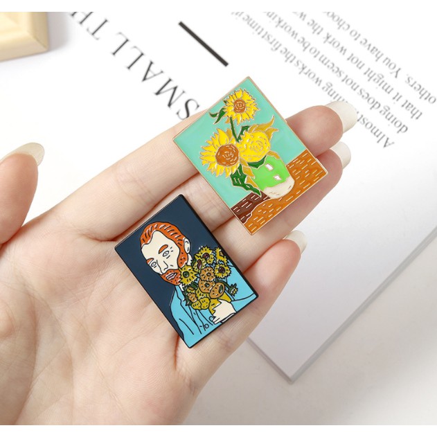 Huy Hiệu Kim Loại Cài Áo | Pin Cài Van Gogh