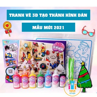 Bộ Vẽ Tranh 3D Tạo Hình Dán Sicker Dành Cho Bé