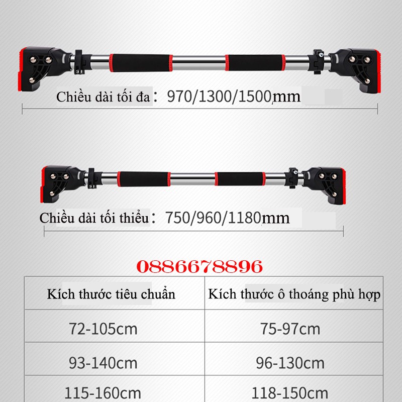 Xà Đơn trong nhà THẾ HỆ MỚI-CAO CẤP, điều Chỉnh từ 75cm - 160cm với thiết kế &quot;AN TOÀN VƯỢT TRỘI&quot; ( BẢO HÀNH 1 NĂM)