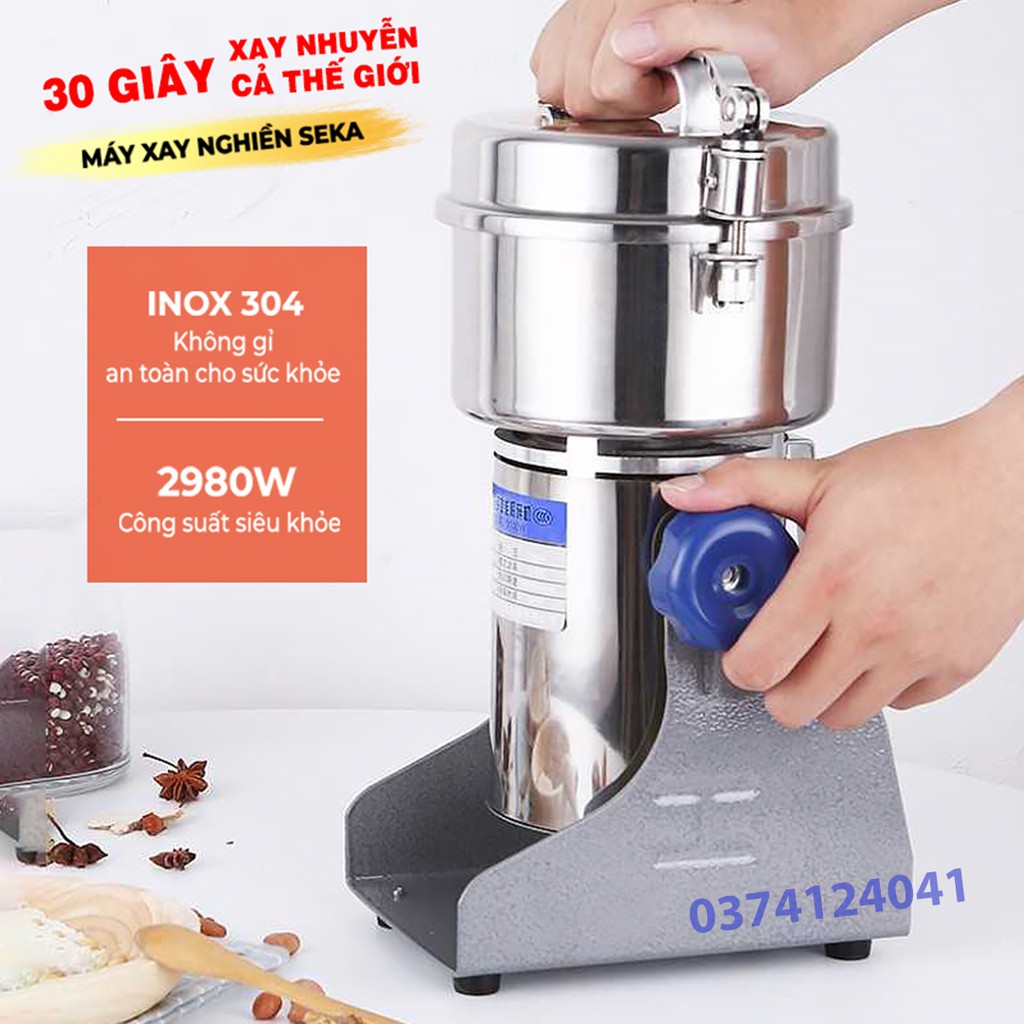 Máy Xay Đa Năng SEKA - Máy Xay Bột, Nghiền Xương - Inox 304 Cao Cấp - Công Suất 2980W - Máy Xay Seka
