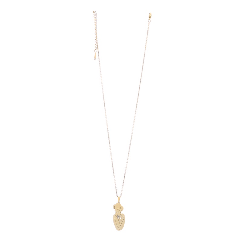 Vòng cổ Bằng Thép Không Gỉ Màu Sắc Thời Trang Dành Cho Mẹ Và Bé