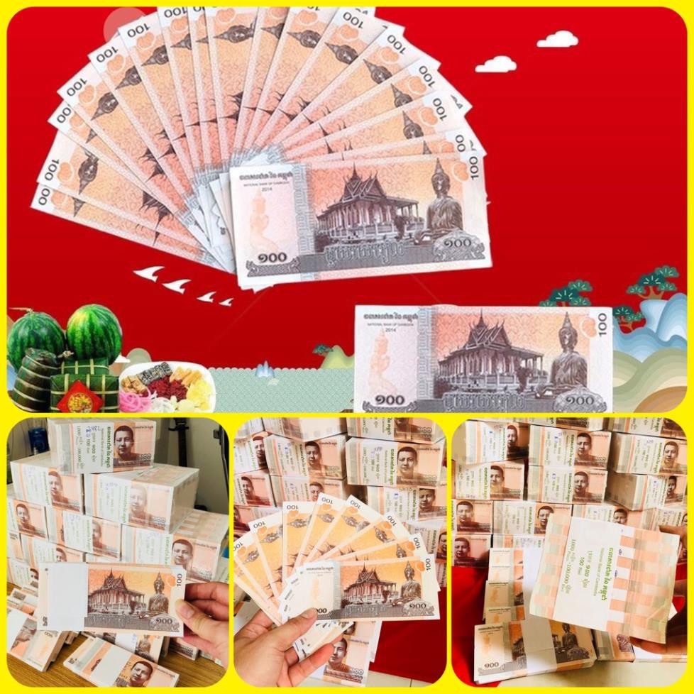 Combo 100 tờ Phật Campuchia may mắn
