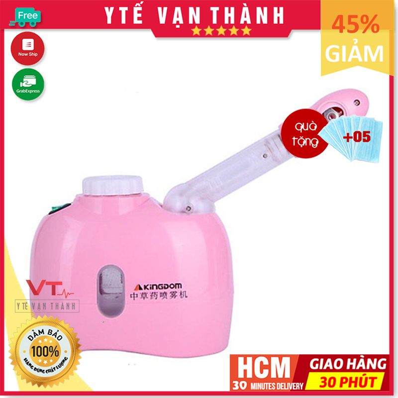 ✅ Máy Xông Mặt Xoay 360 độ Mini: Kingdom K33C - Thải Độc Da, Dưỡng Ẩm, Làm Sạch Mụn - VT0549