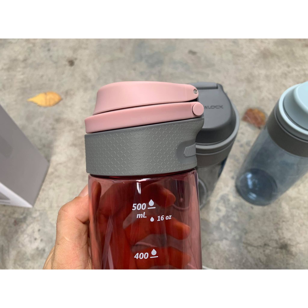 Bình nước bằng nhựa Tritan 550ml LocknLock One Touch Sport ABF762