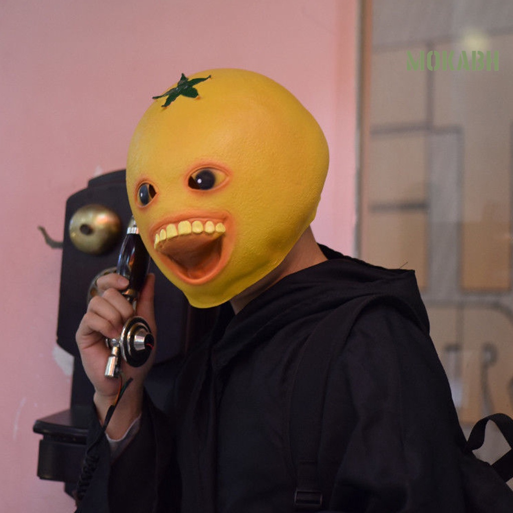 Halloween Che mặt Mềm mại Màu cam Biểu hiện trên khuôn mặt Đồ chơi Halloween Trang trí hóa trang Quà tặng sinh nhật
