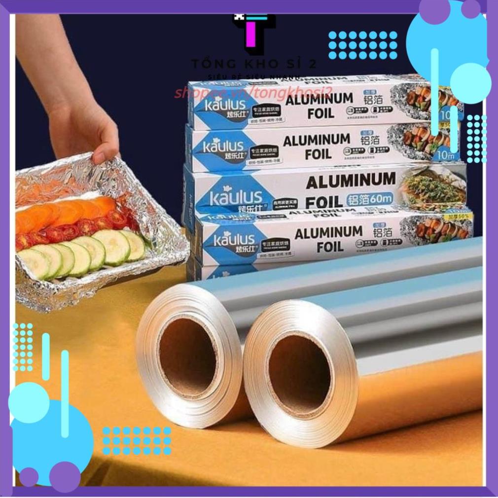 Cuộn giấy bạc nướng thực phẩm 10 mét KAULUS Dùng cho mọi loại bếp nướng điện, than, nồi chiên không dầu