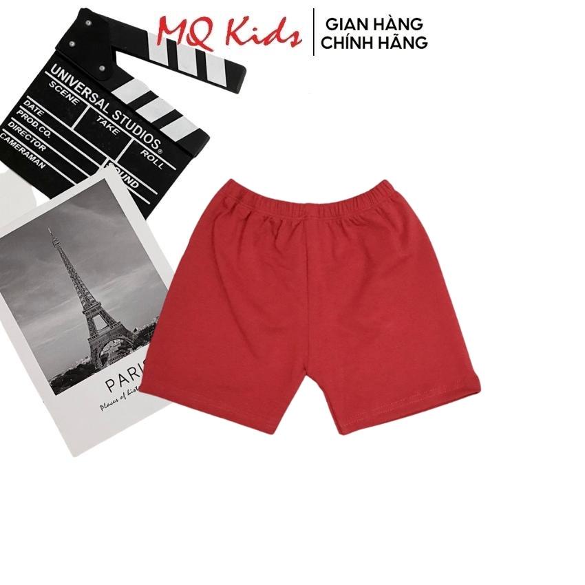 Quần đùi cộc cho bé MQ kids thun cotton 100% màu trơn dễ thương
