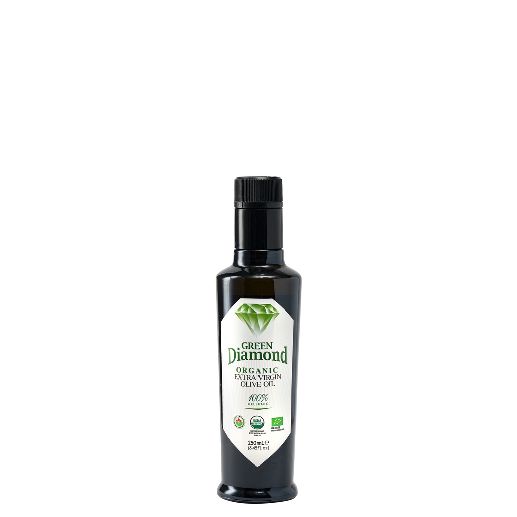 Dầu oliu organic siêu nguyên chất GREEN DIAMOND chai 250ml