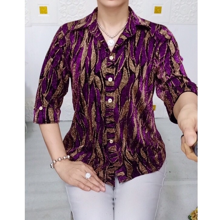 Áo Sơ Mi Nữ Trung Niên Dệt Kim Mới Nhất 3 Size 45-80Kg