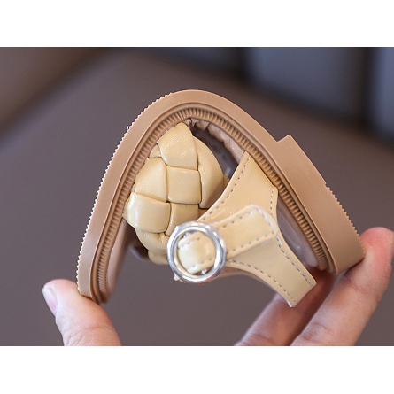 Lùi 1 sz Dép Sandal Quai Ngang Tết Đế Siêu Mềm Hàng Quảng Châu Chính Hãng Cho Bé Gái 1-3 Tuổi K136