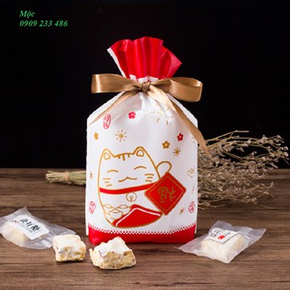 (Set 10) Túi kẹo rút nơ hình mèo phát tài