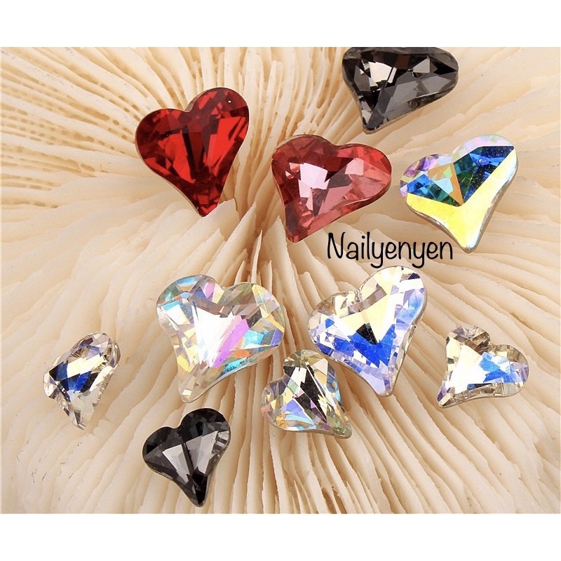Set đá khối mix kiểu mix màu móng nail
