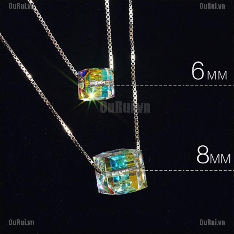 Mặt Dây Chuyền Hình Khối Vuông Đính Đá Ma Thuật