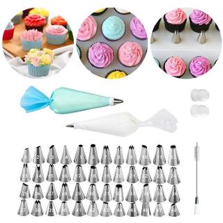 Set 62 đui bắt bông kem trang trí bánh kèm túi đựng